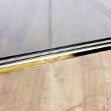 Side table milk smoked glass