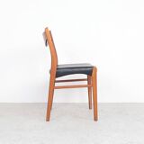 Teak and leather chairs by Arne Wahl Iversen for Glyngøre Stolefabrik, 1960