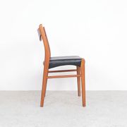 Teak and leather chairs by Arne Wahl Iversen for Glyngøre Stolefabrik, 1960