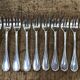 Set of 12 silver-plated cake forks from Christofle, Rubans model