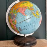 Globe terrestre métal
