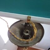 Lustre 3 feux en laiton et opaline