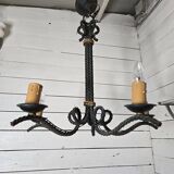 Lustre en fer forgé façon corde