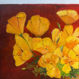 Still life with flowers, bread, apples and chair, signed