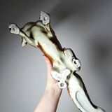 Large ceramic fox from St Clément, after Kraner, 1930s-50s.