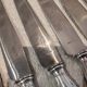 12 silver plated table knives, goldsmith Alfenide st LXVI pearls