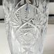 Boho chic vase in cut bohemian crystal. starry/crossions/foliage patterns. 20 x 12 cm