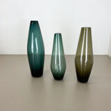 Set of three turmalin vases wilhelm wagenfeld wmf attributed, germany 1960s