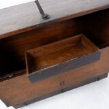 Asian wooden chest with decorative fittings
