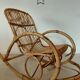 Natural rattan rocking chair - Vintage 1960s/70s