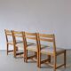 4 rustic carved pine chairs | Sweden | 1950s