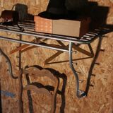 Grey metal coat rack