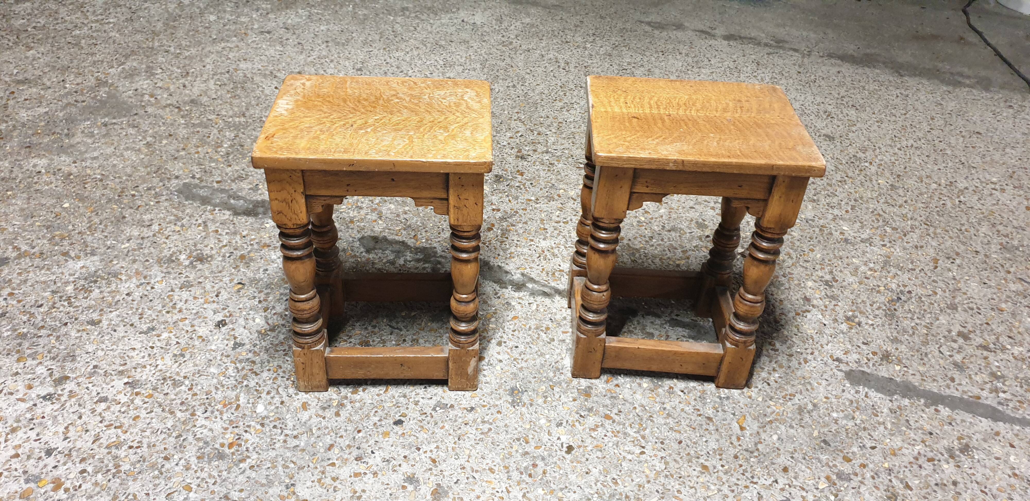 Solid oak stools