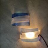 Pair of post-modernist wall lights in blown glass - Murano - vintage