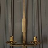 Modernist bronze wall lamp 1960 two lights