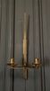 Applique en bronze moderniste 1960 deux feux