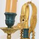 Paire appliques en bronze doré de style empire cygne triomphant