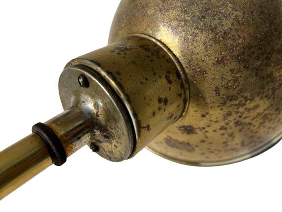 Pair of exterior or interior wall lights in gilded metal, 60s/80s