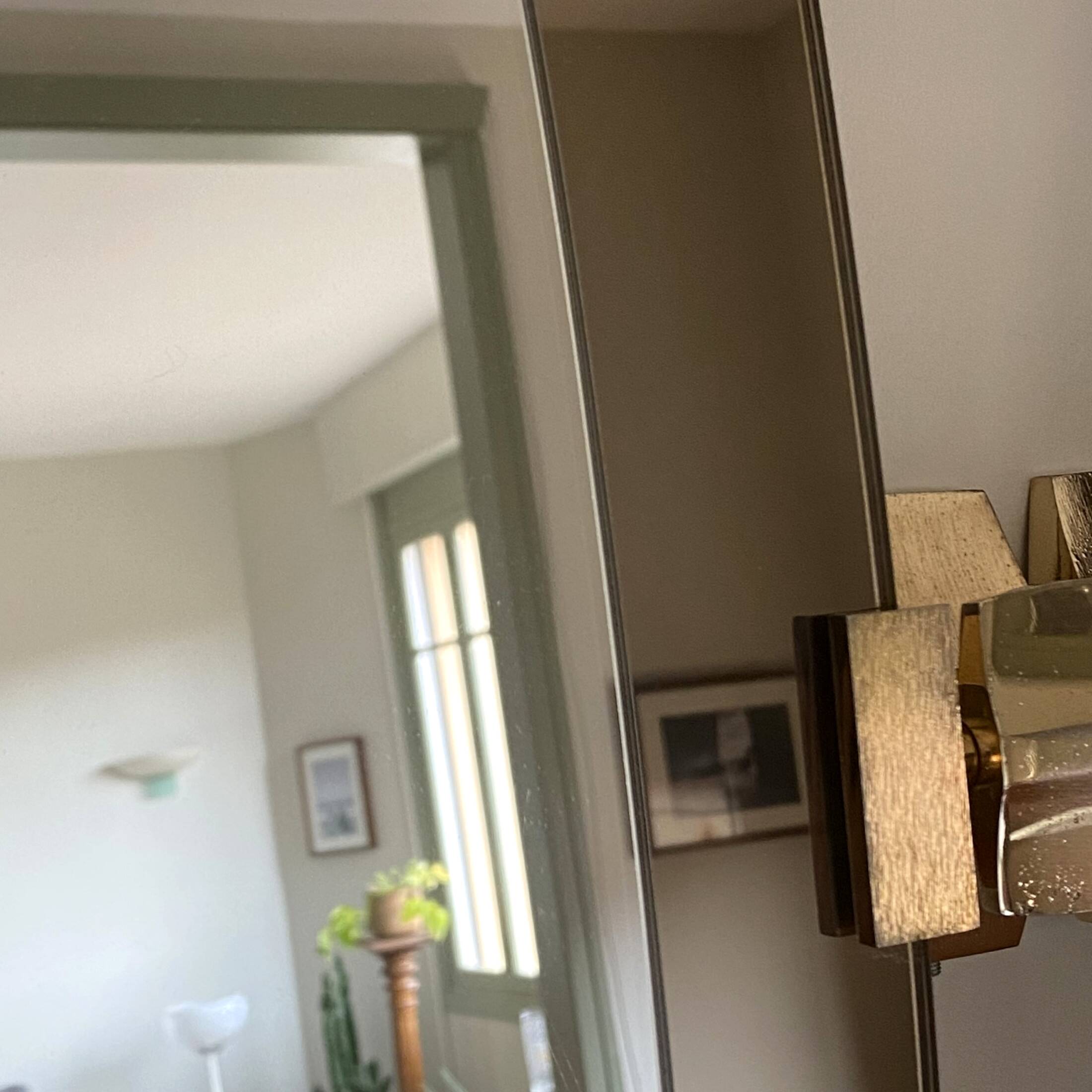 2 large bicolour mirrors Italy 1960 1970 Veca vintage bicolour