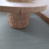 Oval coffee table in peirre and marble