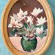 Oil on wood - medallion frame