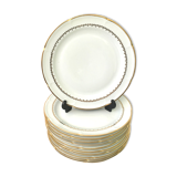 Set of 11 porcelain dessert plates