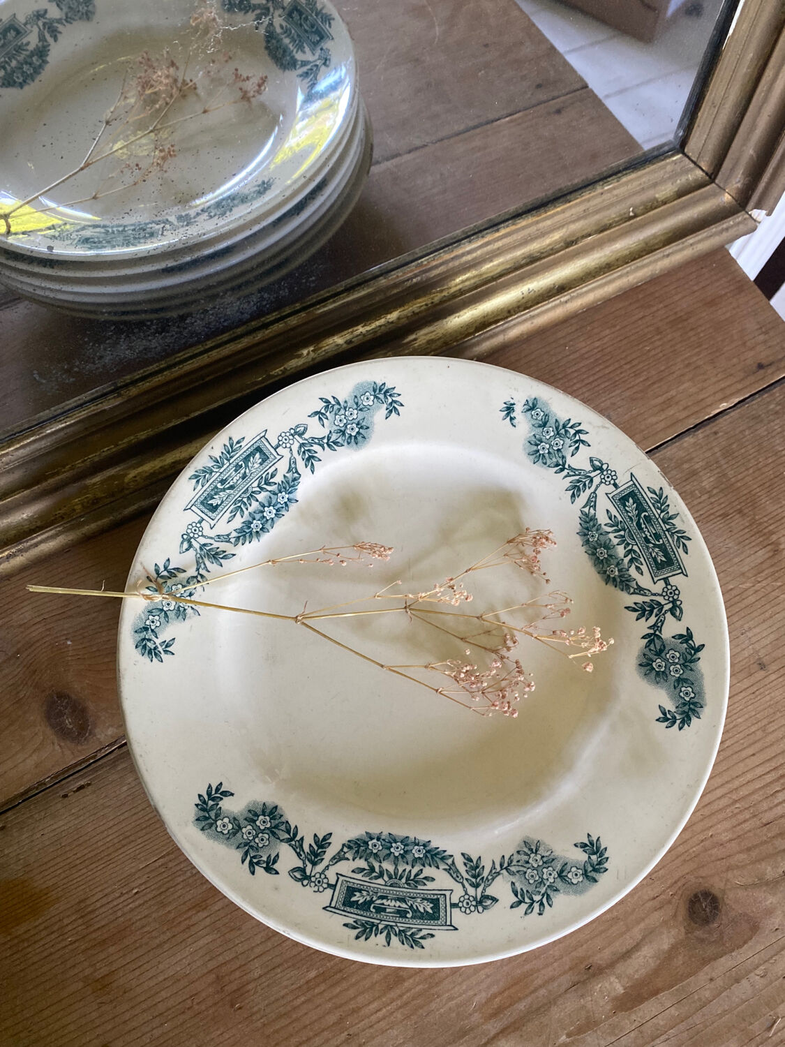 6 flat plates old iron earth Lutetia Longchamp