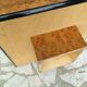 Vintage coffee table in elm magnifying glass 1970 - 70X70X35cm