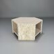 Table d'appoint hexagonale en travertin de Claude Berraldacci, France