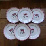 6 vintage flat plates from Badonviller 200825