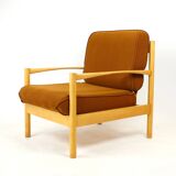 Elegant Lounge Chair In Oak, Czechoslovakia 1960s, 4 Available