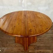 Large Scandinavian pine table - 6 chairs