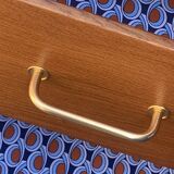 Vintage chest of drawers with oak compass legs, 1950s