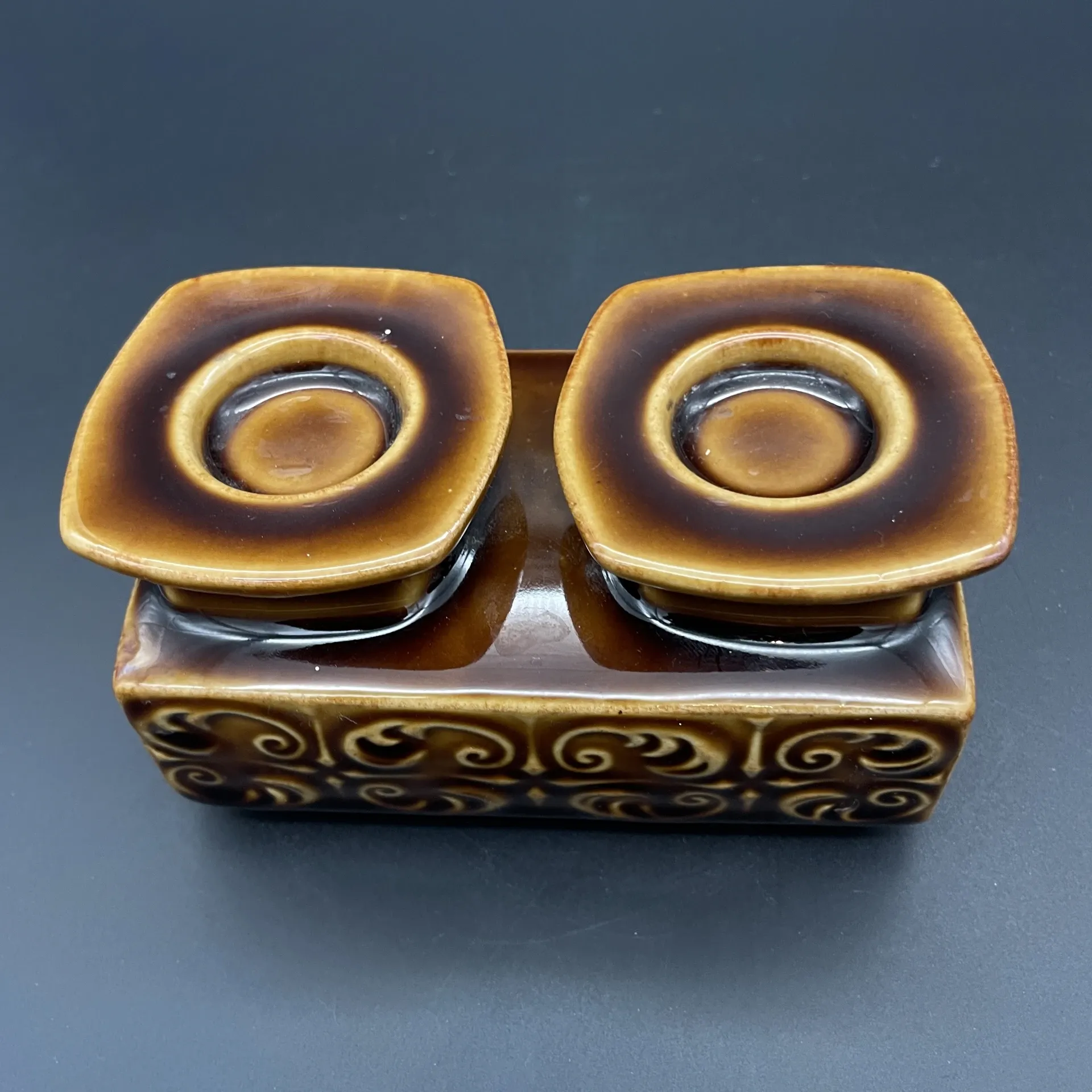 Double ceramic candlestick Ditmar Urbach – Czechoslovakia – Style A