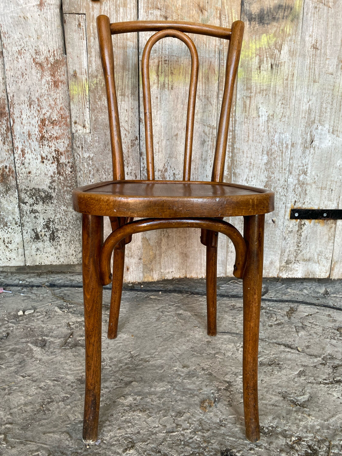 Bistro Chair Style THONET Curved Wood 1930 Made In France Vintage#D6