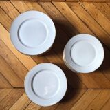 Lot of 28 porcelain plates with golden edging
