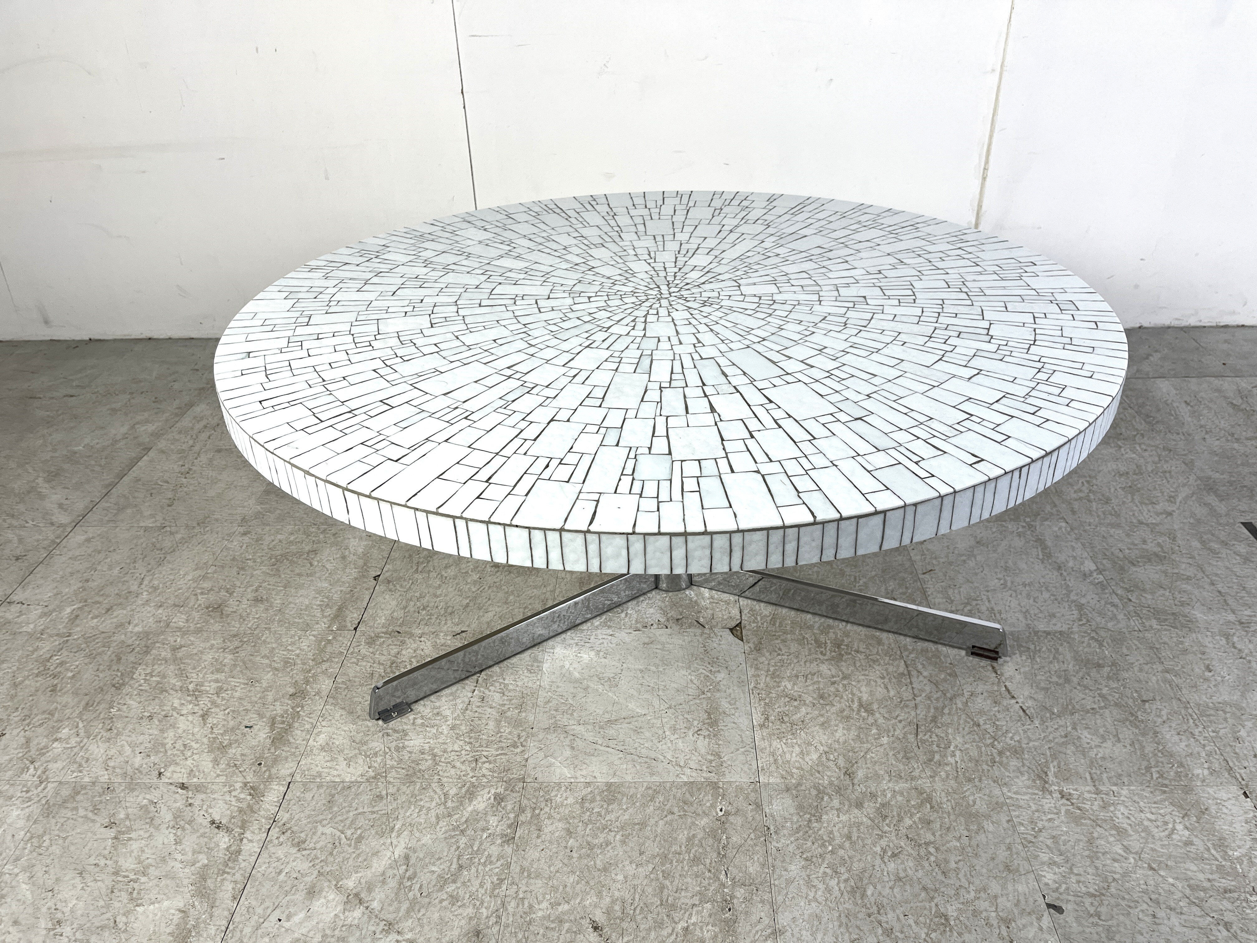 Vintage ceramic mosaic coffee table by Heinz Lilienthal, 1960s