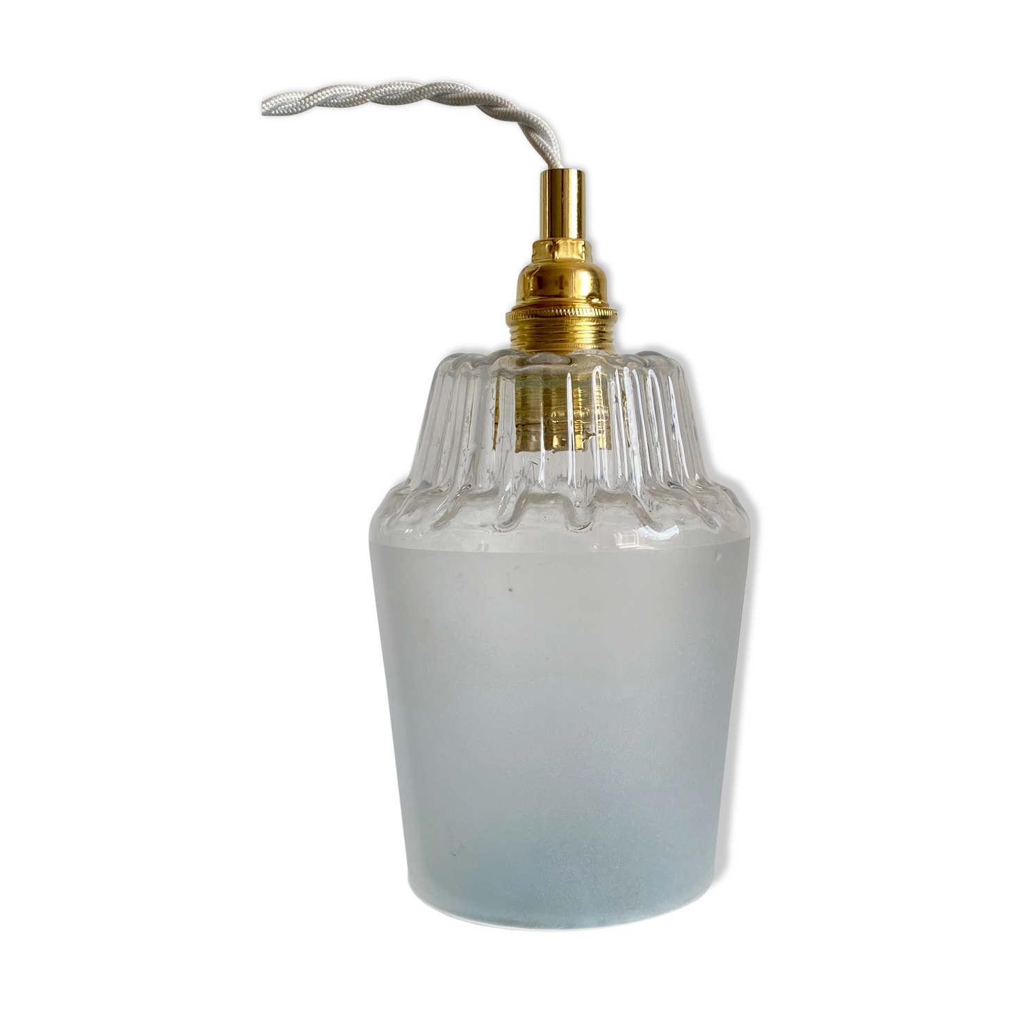 Baladeuse tulipe vintage en verre