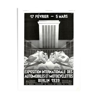Vintage poster 30s Automobile