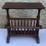 Wooden magazine rack end table