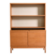 Oak cabinet with tambour doors with upper shelves, 1960s