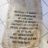 Burlap coffee bag "Café do Luca Brasi" l.