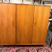 Vintage 60s/70s design wardrobe with compass feet.