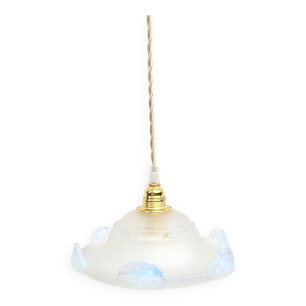 Lampe baladeuse Art déco en verre iridescent