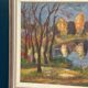Original Swedish Oil on Panel – “Autumn Landscape” by Skänstod – Dated 1948