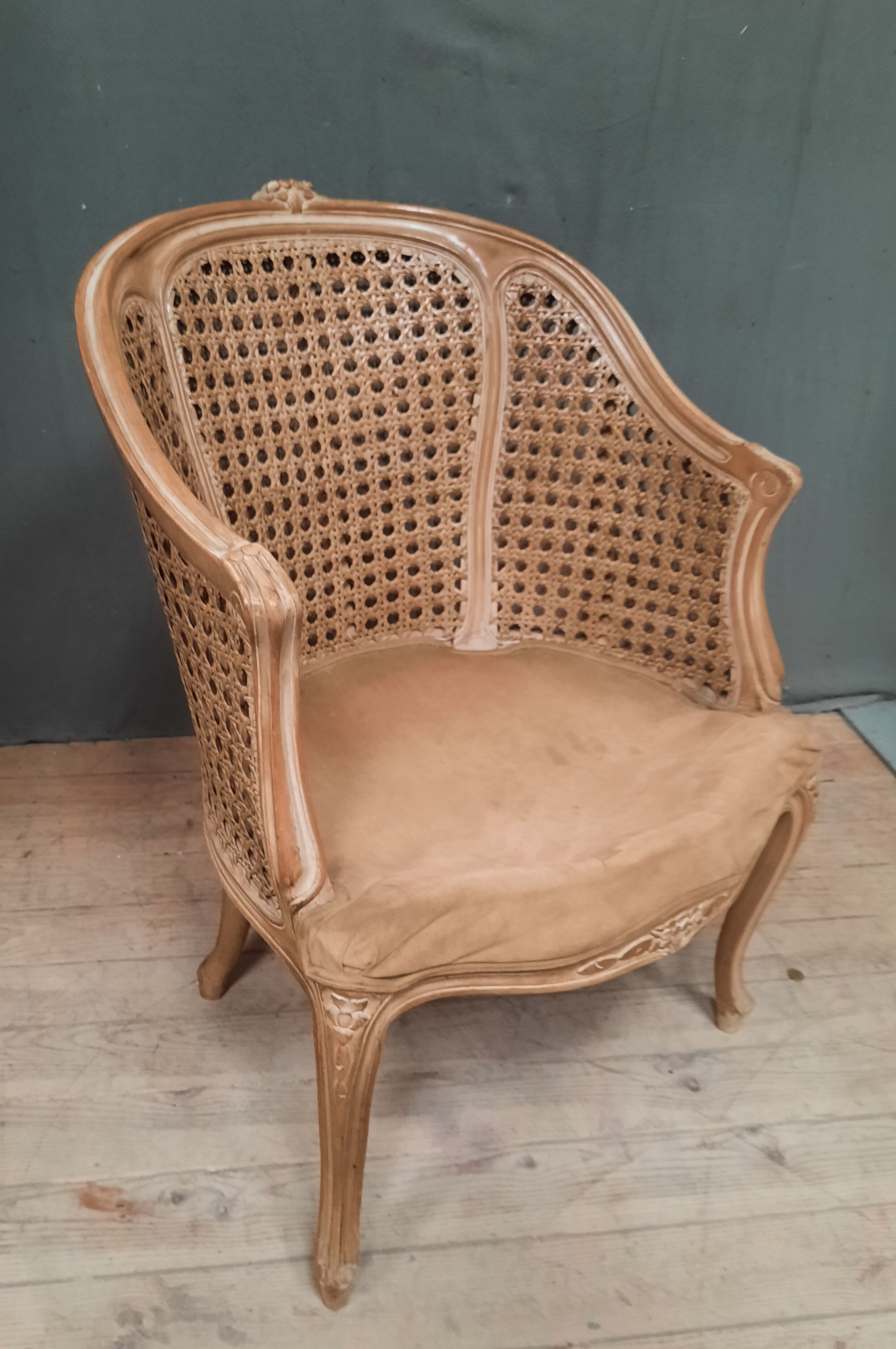 Louis XV style canned armchair