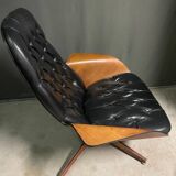 Iconic "Mr. Chair" Armchair & Ottoman – George Mulhauser for Plycra