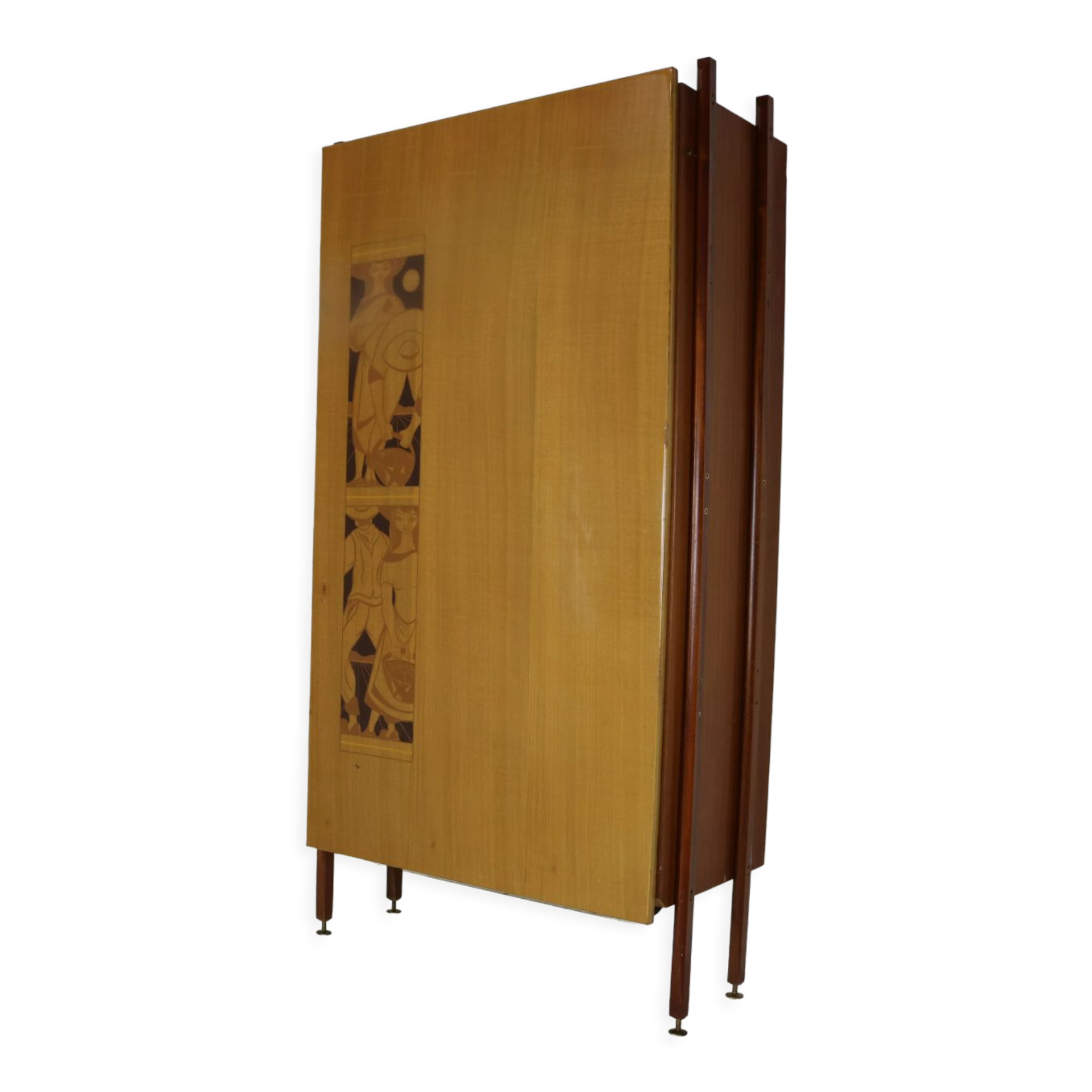 Ingenious sixties wall bed cabinet by C. Princic Gorizia Italy