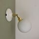 Vintage white opaline globe wall lamp