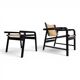 WK Möbel Leather Lounge Chair with Ottoman – Attributed to Hans Eichenberge